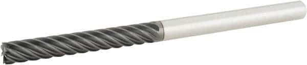 Accupro - 1/4", 1-3/4" LOC, 1/4" Shank Diam, 4" OAL, 7 Flute, Solid Carbide Square End Mill - Single End, AlTiCrN Finish, Spiral Flute, 38° Helix, Right Hand Cut, Right Hand Flute, Series HS - USA Tool & Supply