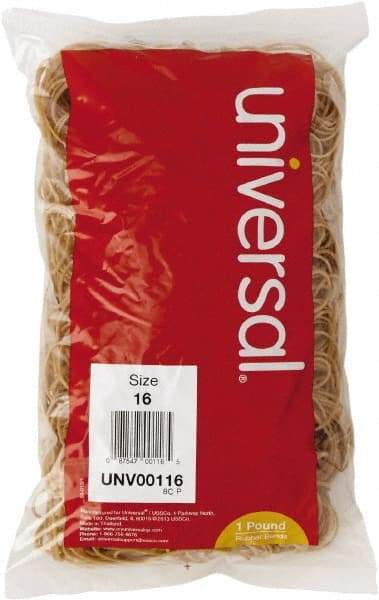 UNIVERSAL - 2-1/2" Circumference, 0.06" Wide, Standard Office Rubber Band Strapping - 1,900 Pieces - USA Tool & Supply