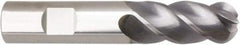 Niagara Cutter - 1" Diam, 2" LOC, 4 Flute Solid Carbide Ball End Mill - AlTiN Finish, Single End, 5" OAL, 1" Shank Diam, Spiral Flute - USA Tool & Supply