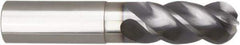 Niagara Cutter - 3/4" Diam, 1-1/2" LOC, 4 Flute Solid Carbide Ball End Mill - AlTiN Finish, Single End, 4" OAL, 3/4" Shank Diam, Spiral Flute - USA Tool & Supply