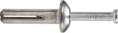 Powers Fasteners - 1/4" Diam, 1/4" Drill, 3" OAL, 1-3/4" Min Embedment Hammer Drive Concrete Anchor - 1018 Steel, Zinc-Plated Finish, Flat Head, Hammer Drive - USA Tool & Supply