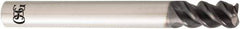 OSG - 10mm, 3 Flute, Single End, Solid Carbide, 2mm Corner Radius End Mill - 100mm OAL, 55° Helix, Right Hand Flute, 20mm LOC, Right Hand Cut - USA Tool & Supply