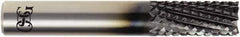 OSG - 1/4" Diam, 1" LOC, Drill Point End, Solid Carbide Diamond Pattern Router Bit - Right Hand Cut, 3" OAL, 1/4" Shank Diam, Use on Carbon Fiber, Honeycomb Core, Carbon - USA Tool & Supply