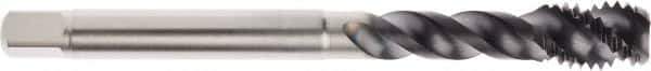 Seco - M14x2.00 Metric 3 Flute 6HX Modified Bottoming Spiral Flute Tap - Powdered Metal, AlTiN Finish, 110mm OAL, Right Hand Flute, Right Hand Thread, H6 - USA Tool & Supply