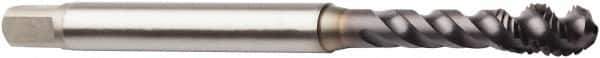 Seco - M7x1.00 Metric 3 Flute 6HX Modified Bottoming Spiral Flute Tap - Powdered Metal, AlTiN Finish, 80mm OAL, Right Hand Flute, Right Hand Thread, H6 - USA Tool & Supply