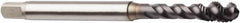 Seco - M7x1.00 Metric 3 Flute 6HX Modified Bottoming Spiral Flute Tap - Powdered Metal, AlTiN Finish, 80mm OAL, Right Hand Flute, Right Hand Thread, H6 - USA Tool & Supply