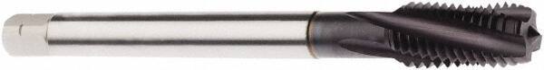 Seco - M12x1.75 Metric 4 Flute 6H Modified Bottoming Spiral Flute Tap - Powdered Metal, TiAlN Finish, 4.3307" OAL, Right Hand Flute, Right Hand Thread, H6 - USA Tool & Supply