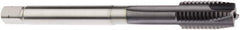 Seco - M6x1.00 Metric 3 Flute 6HX Modified Bottoming Spiral Flute Tap - Powdered Metal, AlTiN Finish, 80mm OAL, Right Hand Flute, Right Hand Thread, H6 - Exact Industrial Supply