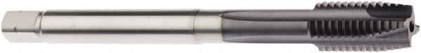 Seco - M24x3.00 Metric 4 Flute 6HX Modified Bottoming Spiral Flute Tap - Powdered Metal, AlTiN Finish, 160mm OAL, Right Hand Flute, Right Hand Thread, H6 - USA Tool & Supply