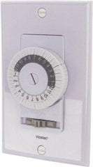 TORK nsi - 30 min Indoor Analog Spring-wound Mechanical Timer - 24 On/Off per wk, 125 VAC, 60 Hz, 2,500 Watts, 48 Modes - USA Tool & Supply