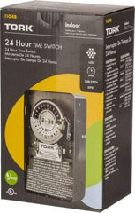 TORK nsi - 20 min to 22 hr Indoor Analog Mechanical Timer Switch - 12 On/Off, 208 to 277 Volts, 60 Hz, 11,080 Watts, 12 Modes - USA Tool & Supply