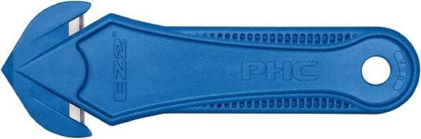 PHC - Recessed/Hook Blade Safety Cutter - Blue Glass Filled Nylon Handle, 1 Blade Included - USA Tool & Supply