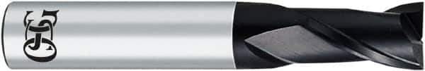 OSG - 7/16", 1-5/16" LOC, 7/16" Shank Diam, 3-1/4" OAL, 2 Flute, Solid Carbide Square End Mill - Single End, WXL Finish, 35° Helix, Centercutting, Right Hand Cut, Right Hand Flute - USA Tool & Supply