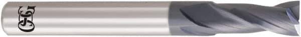 OSG - 5/16", 5/8" LOC, 5/16" Shank Diam, 2-1/2" OAL, 2 Flute, Solid Carbide Square End Mill - Single End, WXL Finish, 30° Helix, Centercutting, Right Hand Cut, Right Hand Flute - USA Tool & Supply