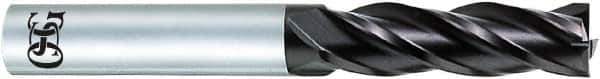 OSG - 6mm, 20mm LOC, 6mm Shank Diam, 60mm OAL, 4 Flute, Solid Carbide Square End Mill - Single End, WXL Finish, 30° Helix, Centercutting, Right Hand Cut, Right Hand Flute - USA Tool & Supply
