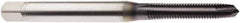 Seco - M5x0.80 Metric, 3 Flute, TiAlN Finish, Powdered Metal Spiral Point Tap - Plug Chamfer, Right Hand Thread, 3.1496" OAL, 0.5906" Thread Length, 6mm Shank Diam, 6H Class of Fit - Exact Industrial Supply