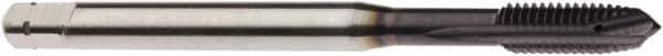 Seco - M5x0.80 Metric, 3 Flute, AlTiN Finish, Powdered Metal Spiral Point Tap - Plug Chamfer, Right Hand Thread, 2.7559" OAL, 1/2" Thread Length, 6mm Shank Diam, 6HX Class of Fit - Exact Industrial Supply