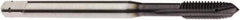 Seco - M4x0.70 Metric 3 Flute 6H Modified Bottoming Spiral Flute Tap - Powdered Metal, TiAlN Finish, 2.7559" OAL, Right Hand Flute, Right Hand Thread, H6 - Exact Industrial Supply