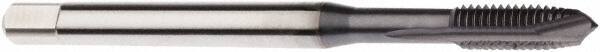 Seco - M1.8x0.35 Metric, 2 Flute, TiCN Finish, Cobalt Spiral Point Tap - Plug Chamfer, Right Hand Thread, 40mm OAL, 7mm Thread Length, 2.5mm Shank Diam, 6H Class of Fit - Exact Industrial Supply
