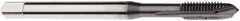 Seco - M6x1.00 Metric, 3 Flute, TiCN Finish, Cobalt Spiral Point Tap - Plug Chamfer, Right Hand Thread, 80mm OAL, 14.5mm Thread Length, 6mm Shank Diam, 6H Class of Fit - Exact Industrial Supply