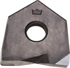 Millstar - BDS1 Grade CM10 PCD Milling Insert - Uncoated, 0.16" Thick, 1" Inscribed Circle, 1/32" Corner Radius - USA Tool & Supply