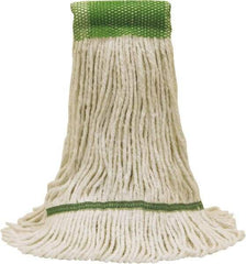 O-Cedar - 5" Green Head Band, Medium Blended Fiber Loop End Mop Head - 4 Ply - USA Tool & Supply