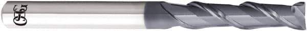 OSG - 5.7mm, 22.8mm LOC, 6mm Shank Diam, 65mm OAL, 2 Flute, Solid Carbide Square End Mill - Single End, WXL Finish, 40° Helix, Centercutting, Right Hand Cut, Right Hand Flute, Series 3723 - USA Tool & Supply