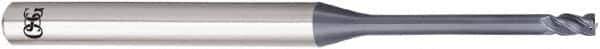 OSG - 2mm, 3mm LOC, 4mm Shank Diam, 55mm OAL, 4 Flute, Solid Carbide Square End Mill - Single End, WXL Finish, 35° Helix, Centercutting, Right Hand Cut, Right Hand Flute - USA Tool & Supply