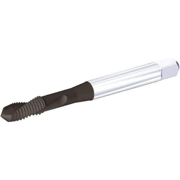 Kennametal - #4-40 UNC, 2 Flute, TiN/CrC/C Finish, Vanadium High Speed Steel Spiral Point Tap - Plug Chamfer, Right Hand Thread, 56mm OAL, 0.31" Thread Length, 3.58mm Shank Diam, 3B Class of Fit, Series T672 - Exact Industrial Supply