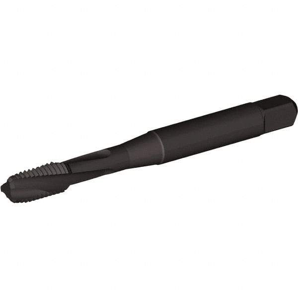 Kennametal - 3/8-16 UNC 3 Flute 3B Bottoming Spiral Flute Tap - Vanadium High Speed Steel, Oxide Finish, 2-15/16" OAL, Right Hand Flute, Right Hand Thread, H3, Series T694 - Exact Industrial Supply