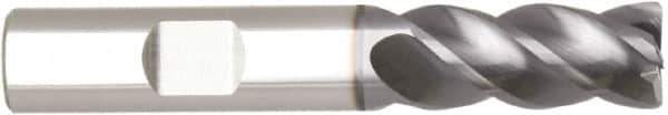 Niagara Cutter - 1", 4 Flute, Single End, Solid Carbide, 0.12" Corner Radius End Mill - 4" OAL, Right Hand Flute, 1" LOC, Right Hand Cut - USA Tool & Supply