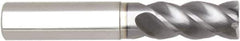 Niagara Cutter - 1", 4 Flute, Single End, Solid Carbide, 0.03" Corner Radius End Mill - 5" OAL, Right Hand Flute, 2" LOC, Right Hand Cut, 3" Extended Reach - USA Tool & Supply