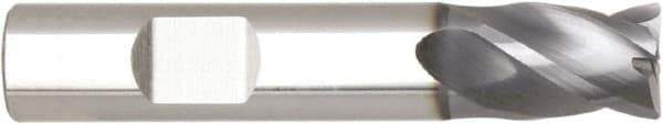 Niagara Cutter - 1", 4 Flute, Single End, Solid Carbide, 0.03" Corner Radius End Mill - 6" OAL, Right Hand Flute, 3" LOC, Right Hand Cut - USA Tool & Supply
