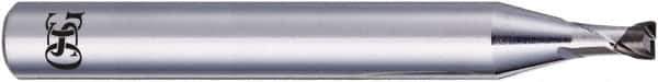 OSG - 1.5mm, 2 Flute, CBN, 0.1mm Corner Radius End Mill - 50mm OAL, 30° Helix, Right Hand Flute, 0.9mm LOC, Right Hand Cut, - USA Tool & Supply
