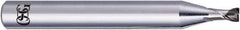 OSG - 0.5mm, 2 Flute, CBN, 0.1mm Corner Radius End Mill - 45mm OAL, 30° Helix, Right Hand Flute, 0.3mm LOC, Right Hand Cut, - USA Tool & Supply