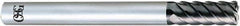 OSG - 12mm, 6 Flute, Solid Carbide, 1.5mm Corner Radius End Mill - 110mm OAL, 45° Helix, Right Hand Flute, 26mm LOC, Right Hand Cut - USA Tool & Supply