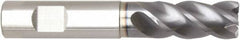 Niagara Cutter - 1", 4 Flute, Single End, Solid Carbide, 0.03" Corner Radius End Mill - 5" OAL, Right Hand Flute, 2" LOC, Right Hand Cut, 3" Extended Reach - USA Tool & Supply