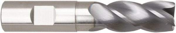 Niagara Cutter - 1", 4 Flute, Single End, Solid Carbide, 0.03" Corner Radius End Mill - 5" OAL, Right Hand Flute, 2" LOC, Right Hand Cut, 3" Extended Reach - USA Tool & Supply