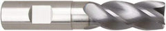 Niagara Cutter - 1", 4 Flute, Single End, Solid Carbide, 0.03" Corner Radius End Mill - 5" OAL, Right Hand Flute, 2" LOC, Right Hand Cut, 3" Extended Reach - USA Tool & Supply