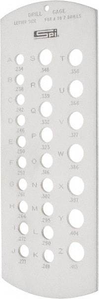 SPI - Drill Gages Minimum Hole Size (Letter): A Maximum Hole Size (Letter): Z - USA Tool & Supply