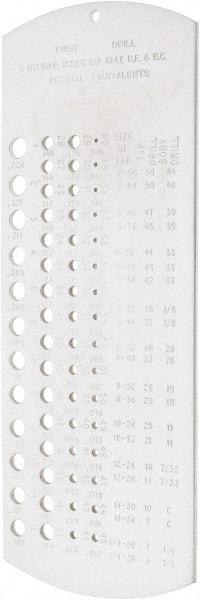 SPI - Drill Gages Minimum Hole Size (Wire): #60 Maximum Hole Size (Wire): #1 - USA Tool & Supply