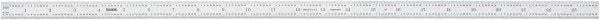 SPI - 24" Long, 1/100, 1/64, 1/32, 1/10" Graduation, Flexible Steel Rule - 5R Graduation Style, Satin Chrome Finish - USA Tool & Supply