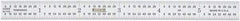 SPI - 6" Long, 1/100, 1/64, 1/32, 1/10" Graduation, Flexible Steel Rule - 5R Graduation Style, Satin Chrome Finish - USA Tool & Supply
