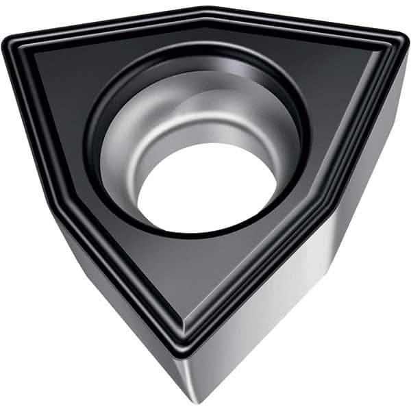 Walter - WCMT FP6 Grade WPP20S Turning Insert - TiCN+Al2O3+(TiCN) Finish, 80° Trigon, 9.53mm Inscr Circle, 3.97mm Thick, 0.8mm Corner Radius - USA Tool & Supply