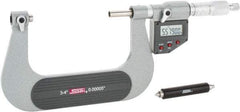 SPI - 75 to 100mm Range, Electronic Screw Thread Micrometer - Ratchet Stop Thimble, 0.00005" Graduation, 0.0002" Accuracy - USA Tool & Supply