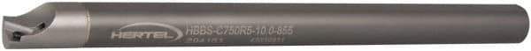 Hertel - 0.855" Min Bore Diam, 10" OAL, 3/4" Shank Diam, HBBS Indexable Boring Bar - 8" Max Bore Depth, TD.., TP.. Insert, Screw Holding Method - USA Tool & Supply