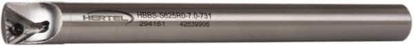 Hertel - 0.731" Min Bore Diam, 7" OAL, 5/8" Shank Diam, HBBS Indexable Boring Bar - 5" Max Bore Depth, TD.., TP.. Insert, Screw Holding Method - USA Tool & Supply