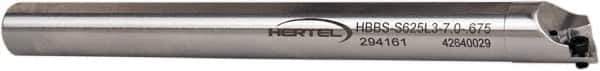 Hertel - 0.675" Min Bore Diam, 7" OAL, 5/8" Shank Diam, HBBS Indexable Boring Bar - 2-1/2" Max Bore Depth, WPMT Insert, Screw Holding Method - USA Tool & Supply