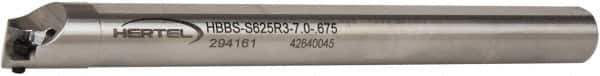 Hertel - 0.675" Min Bore Diam, 7" OAL, 5/8" Shank Diam, HBBS Indexable Boring Bar - 2-1/2" Max Bore Depth, WPMT Insert, Screw Holding Method - USA Tool & Supply