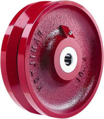 Hamilton - 10 Inch Diameter x 3 Inch Wide, Cast Iron Caster Wheel - 3,000 Lb. Capacity, 3-1/4 Inch Hub Length, 1-15/16 Inch Axle Diameter, Plain Bore Bearing - USA Tool & Supply